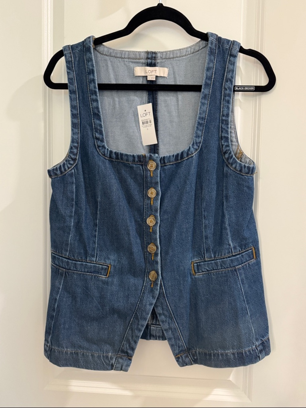 NWT LOFT Square Neck Pocket Vest Top